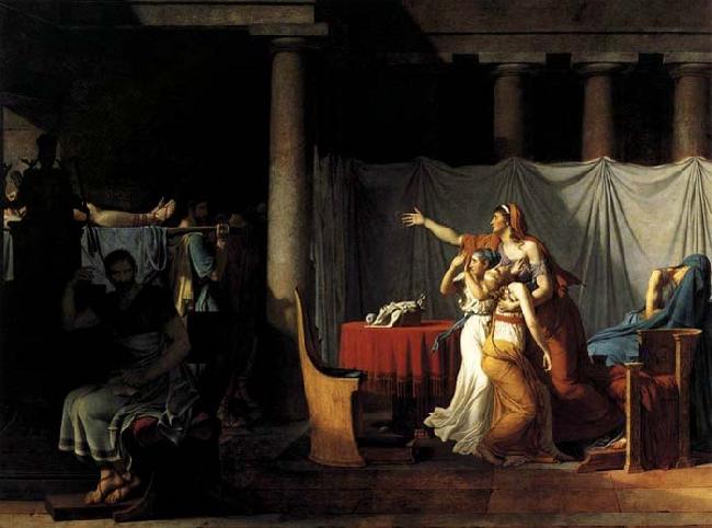 Jacques-Louis  David The Lictors Returning to Brutus the Bodies of his Sons Sweden oil painting art